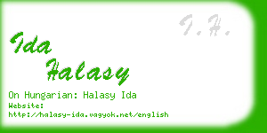 ida halasy business card